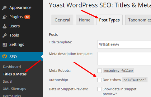 Google Authorship Post Types